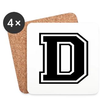 D - Untersetzer (4er-Set) - Weiß - Vorne
