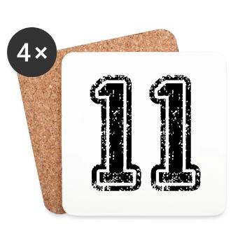 11 - Dessous de verre (lot de 4) - blanc - Devant