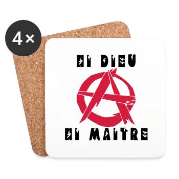 ni dieu ni maitre - Dessous de verre (lot de 4) - blanc - Devant