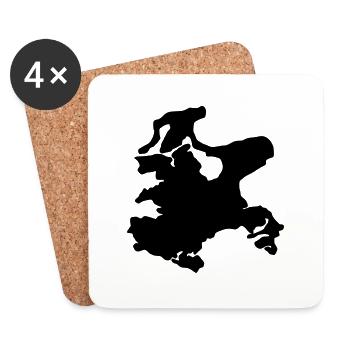 Insel Rügen - Untersetzer (4er-Set) - Weiß - Vorne