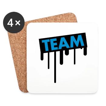 team_graffiti - Coasters (set of 4) - white - Front