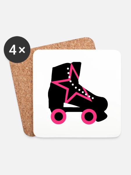 roller skate - Coasters (set of 4) - white
