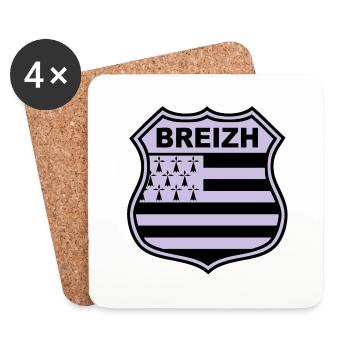 breizh bretagne - Coasters (set of 4) - white - Front