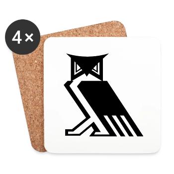 bohemian_owl - Untersetzer (4er-Set) - Weiß - Vorne