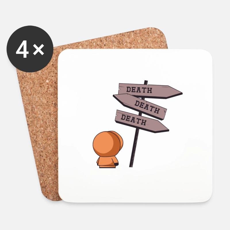 Deathtiny - Coasters (set of 4) - white