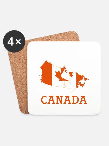 canada - Coasters (set of 4) - white