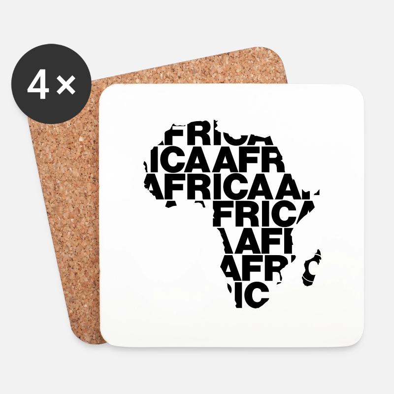 Afrika - Untersetzer (4er-Set) - Weiß