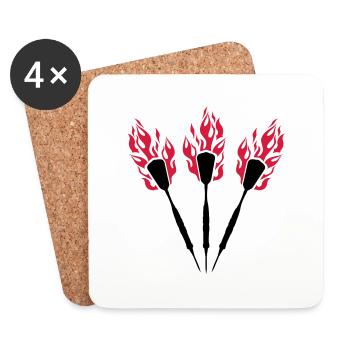 dart_fire_tj2 - Dessous de verre (lot de 4) - blanc - Devant