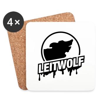 leitwolf_ra1 - Coasters (set of 4) - white - Front
