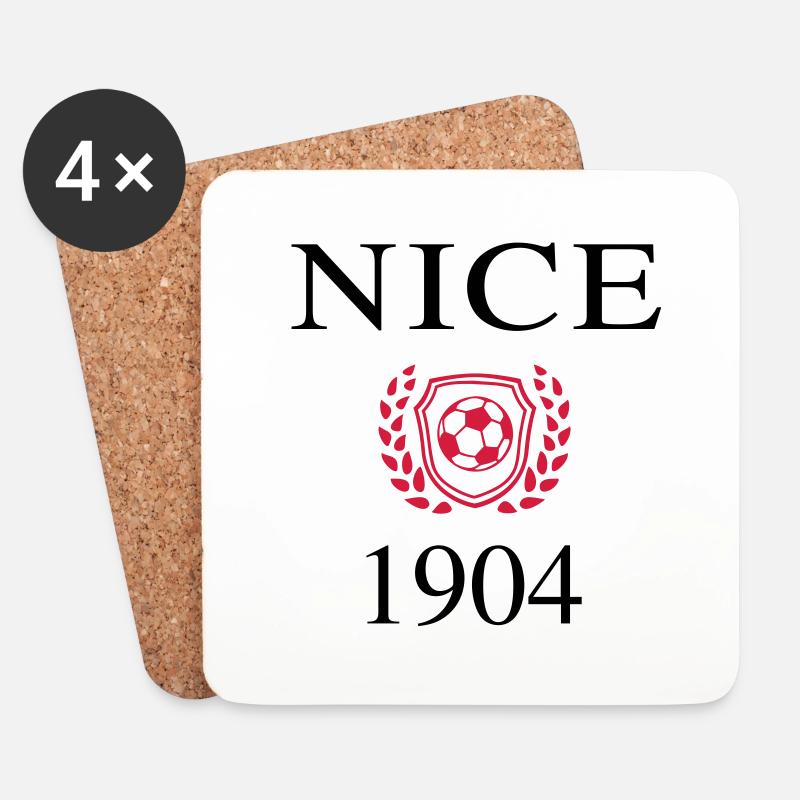 Nizza Origin 1904 - Untersetzer (4er-Set) - Weiß