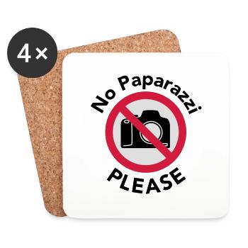 No Paparazzi Please (Almost Famous) - Coasters (set of 4) - white - Front