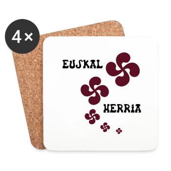 Multiple Croix Euskal Herria - Dessous de verre (lot de 4) - blanc - Devant