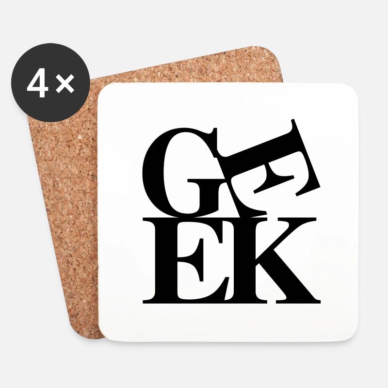geek - Untersetzer (4er-Set) - Weiß