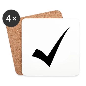 tick - Coasters (set of 4) - white - Front
