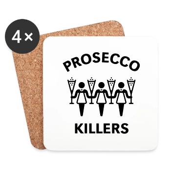 Prosecco Killers (Ladies Night) - Coasters (set of 4) - white - Front