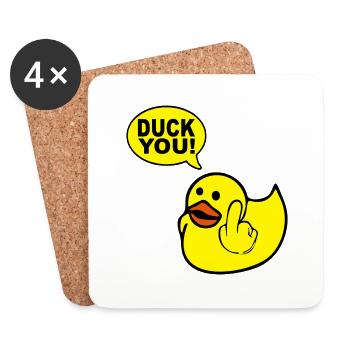 duck you - Untersetzer (4er-Set) - Weiß - Vorne