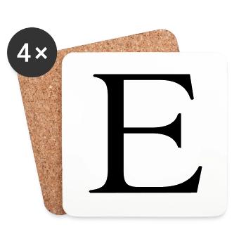 e - Untersetzer (4er-Set) - Weiß - Vorne