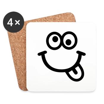 Smiley - Coasters (set of 4) - white - Front