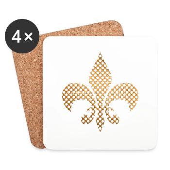 Royal Gold Symbol - Untersetzer (4er-Set) - Weiß - Vorne