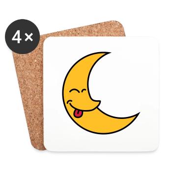 Funny Moon - Coasters (set of 4) - white - Front