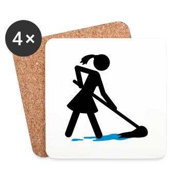 Charwoman - Coasters (set of 4) - white - Front