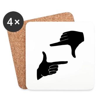 plein_cadre - Dessous de verre (lot de 4) - blanc - Devant
