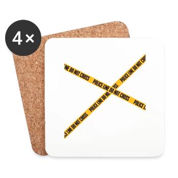 Police Line - Coasters (set of 4) - white - Front