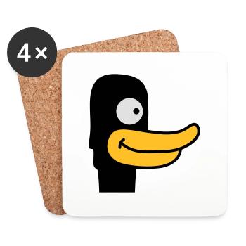 Duck Face - Untersetzer (4er-Set) - Weiß - Vorne