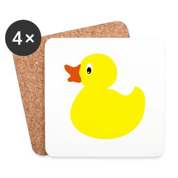 rubber duck - Coasters (set of 4) - white - Front