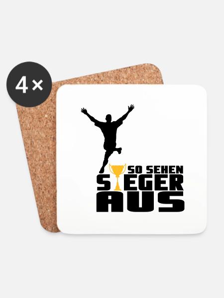 So sehen Sieger aus - Untersetzer (4er-Set) - Weiß