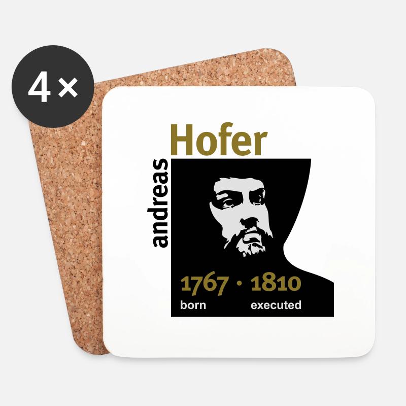 Andreas Hofer · Born/Executed - Untersetzer (4er-Set) - Weiß