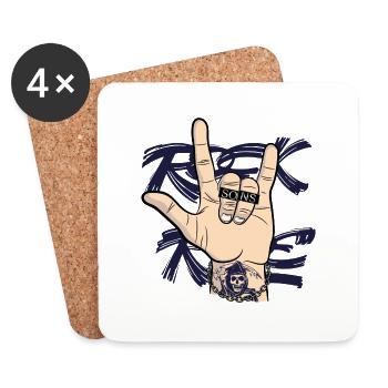 Sons HAND - Dessous de verre (lot de 4) - blanc - Devant