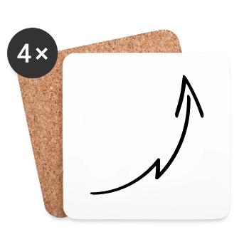Arrow Design - Coasters (set of 4) - white - Front