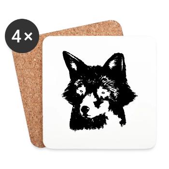 Fox - Coasters (set of 4) - white - Front