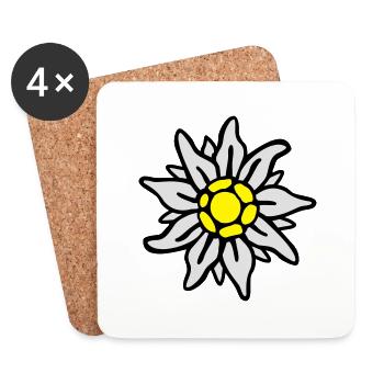 edelweiss_bayern_f3 - Coasters (set of 4) - white - Front