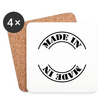 made in m1k2 - Coasters (set of 4) - white - Front