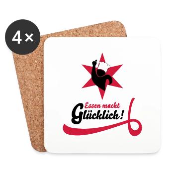 eat - Coasters (set of 4) - white - Front