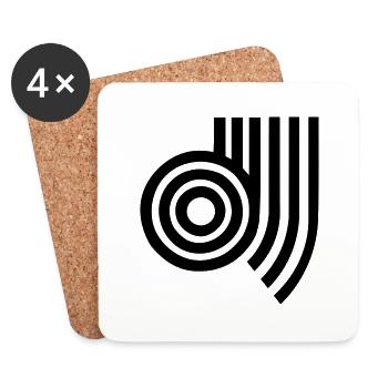 DJ - Untersetzer (4er-Set) - Weiß - Vorne