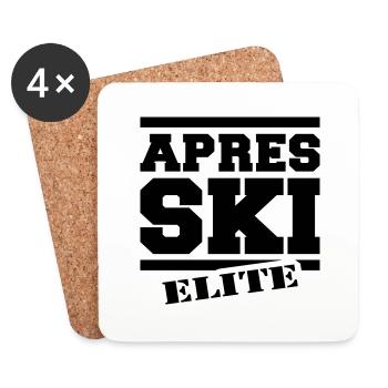 Après-Ski-Elite - Untersetzer (4er-Set) - Weiß - Vorne