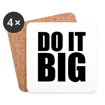 Do It Big - Dessous de verre (lot de 4) - blanc - Devant