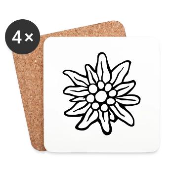 edelweiss - Untersetzer (4er-Set) - Weiß - Vorne