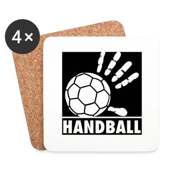 Handball - Untersetzer (4er-Set) - Weiß - Vorne