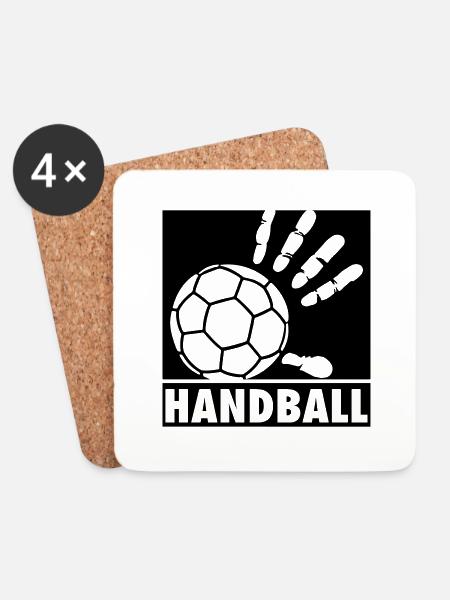 Handball - Untersetzer (4er-Set) - Weiß