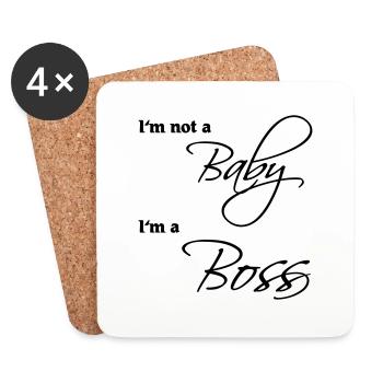 I'm not a baby-I'm a boss - Untersetzer (4er-Set) - Weiß - Vorne