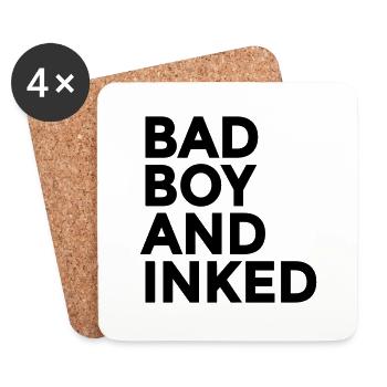 Bad Boy And Inked - Untersetzer (4er-Set) - Weiß - Vorne