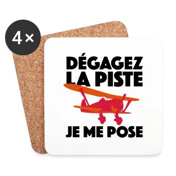 JE ME POSE - Dessous de verre (lot de 4) - blanc - Devant
