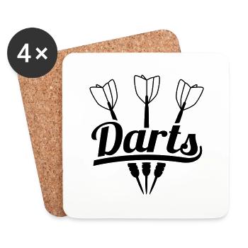 darts_f1 - Untersetzer (4er-Set) - Weiß - Vorne
