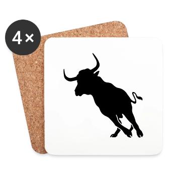 bull - Coasters (set of 4) - white - Front