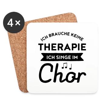 Therapie - Chor - Untersetzer (4er-Set) - Weiß - Vorne