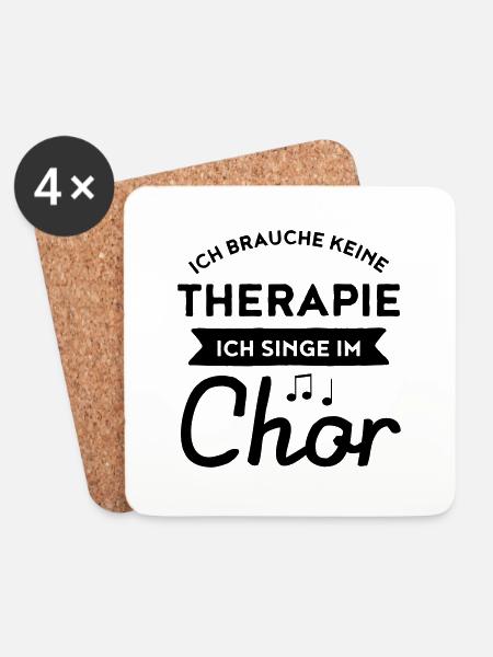 Therapie - Chor - Untersetzer (4er-Set) - Weiß